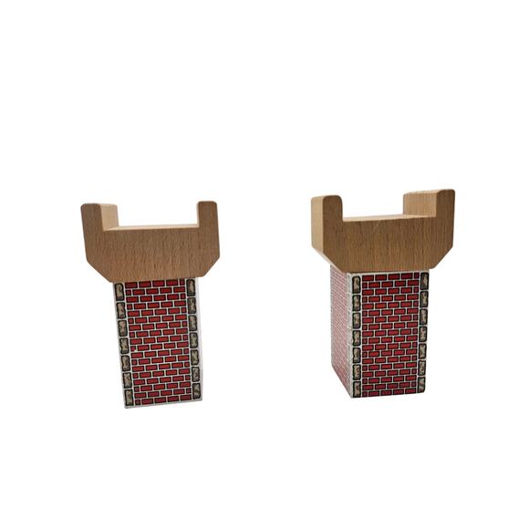 Thomas the‎ Tank Engine Train Wooden Railway Elevated Track Support (2) - Picture 1 of 5